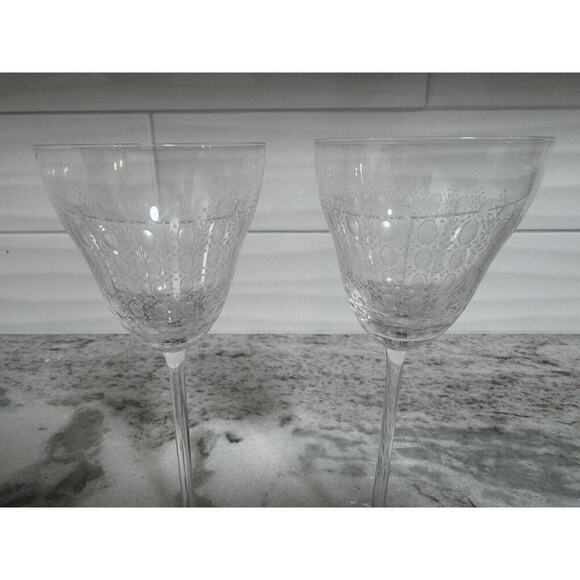 Rosenthal Motif Small Crystal Wine Glasses Set Of 2 Signed Retired. - Picture 6 of 6